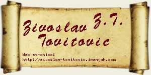 Živoslav Tovitović vizit kartica